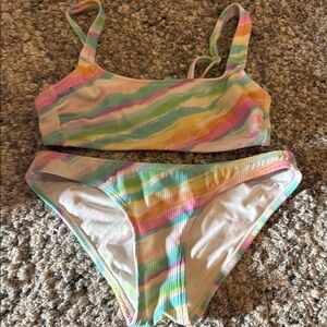 Colorful Striped Bikini Set